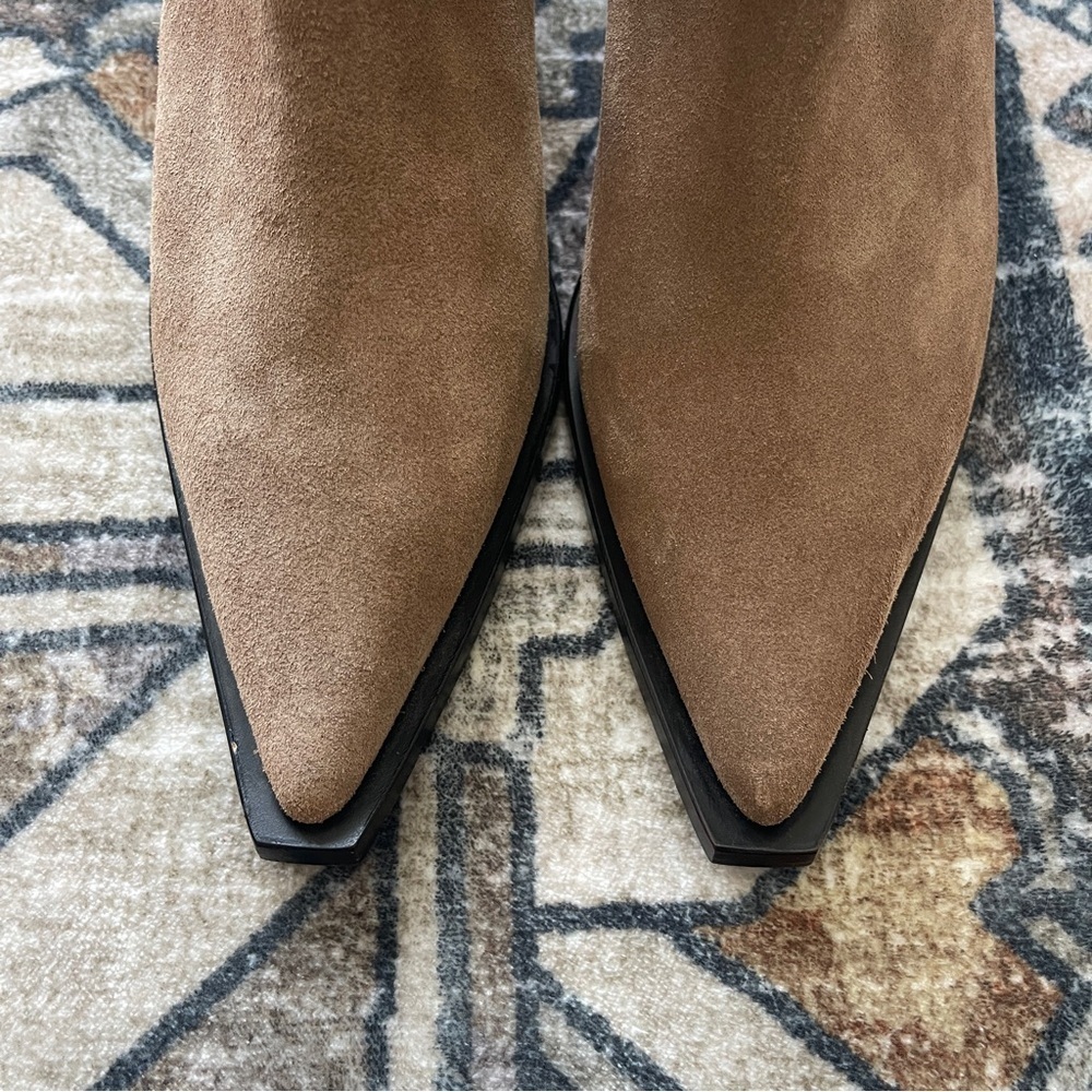 NWOB Anine Bing Roy Suede Taupe Booties - Picture 11 of 12